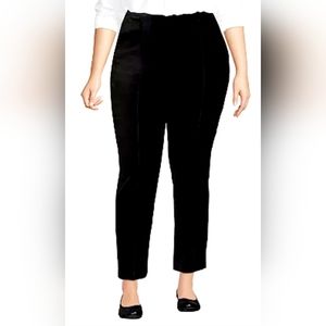 J.Jill Women's Plus Size Stretch Cotton Corduroy Pants Black Super High Rise 20